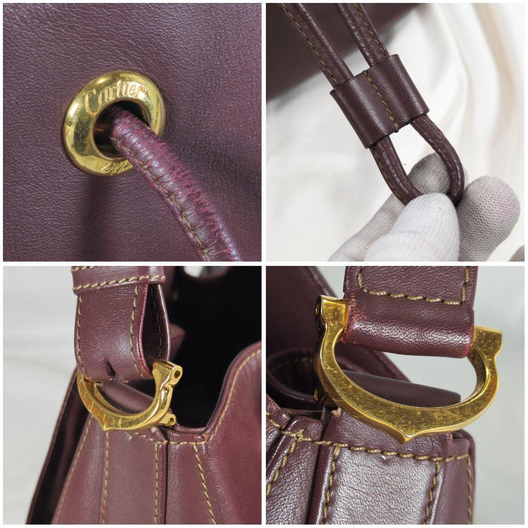 【美品】 カルティエ 巾着バッグ マストライン ワンショルダー カード 保存袋付