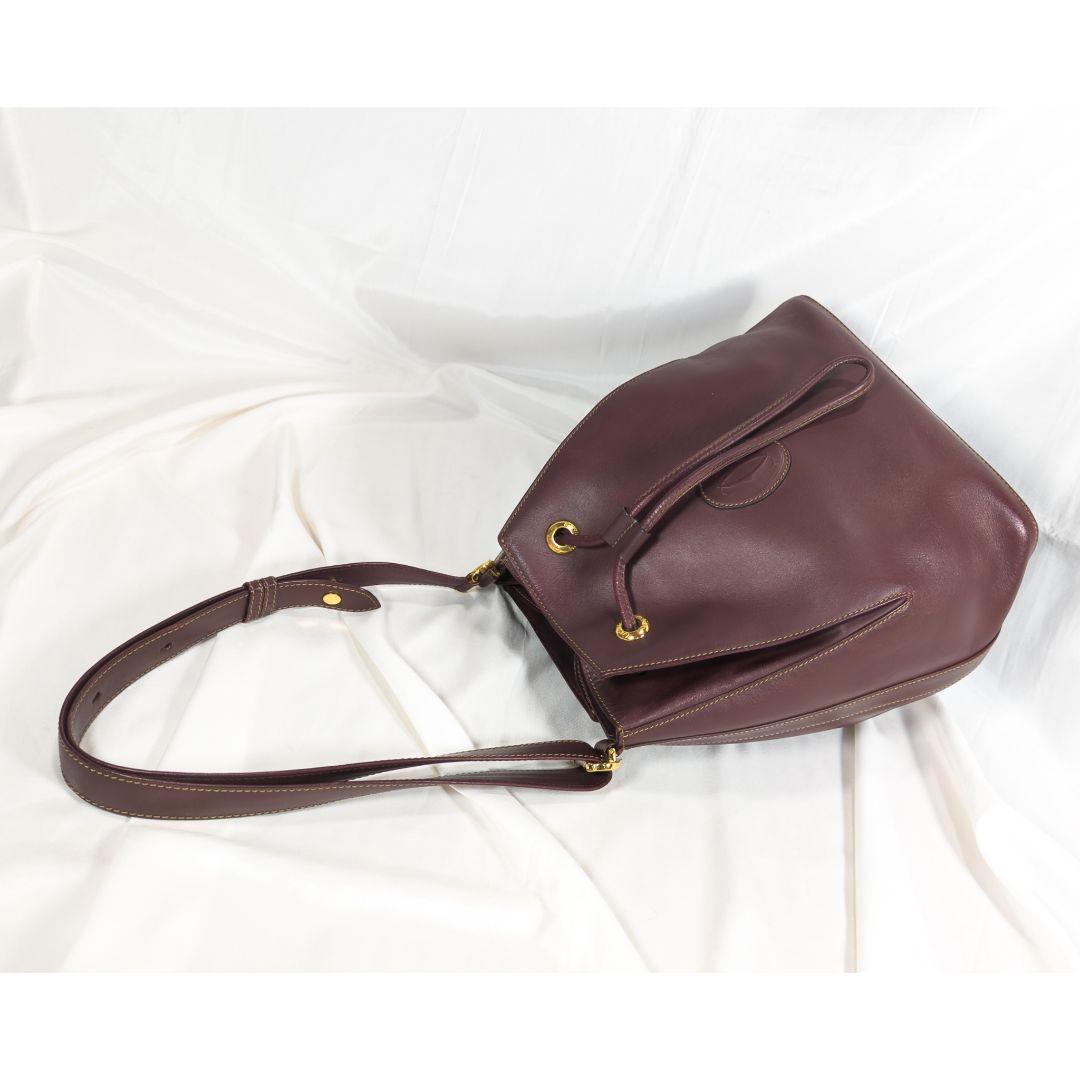 【美品】 カルティエ 巾着バッグ マストライン ワンショルダー カード 保存袋付