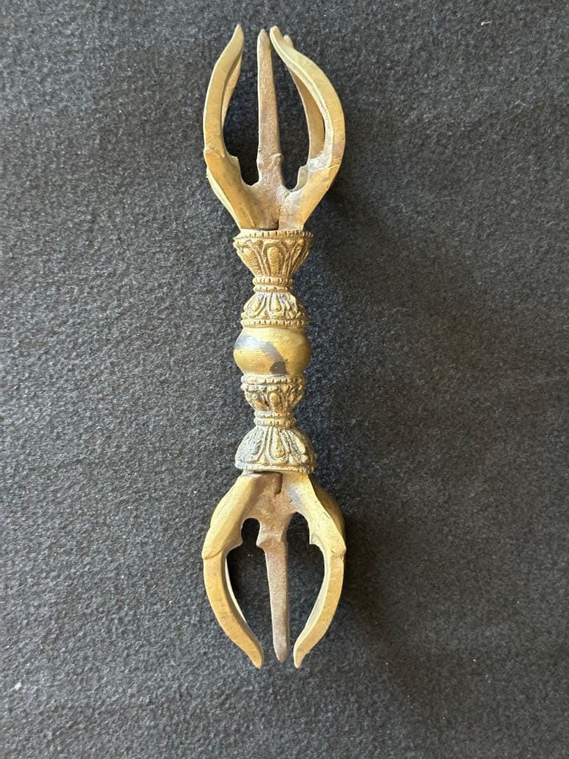 五鈷杵 密教法具 チベット お守り厄除け 長さ23cm 重さ544g 降魔杵LC