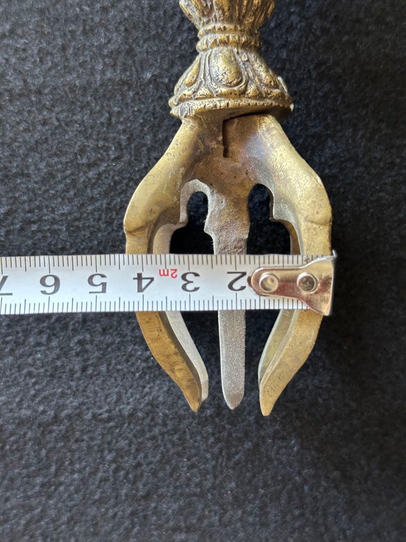 五鈷杵 密教法具 チベット お守り厄除け 長さ23cm 重さ544g 降魔杵LC