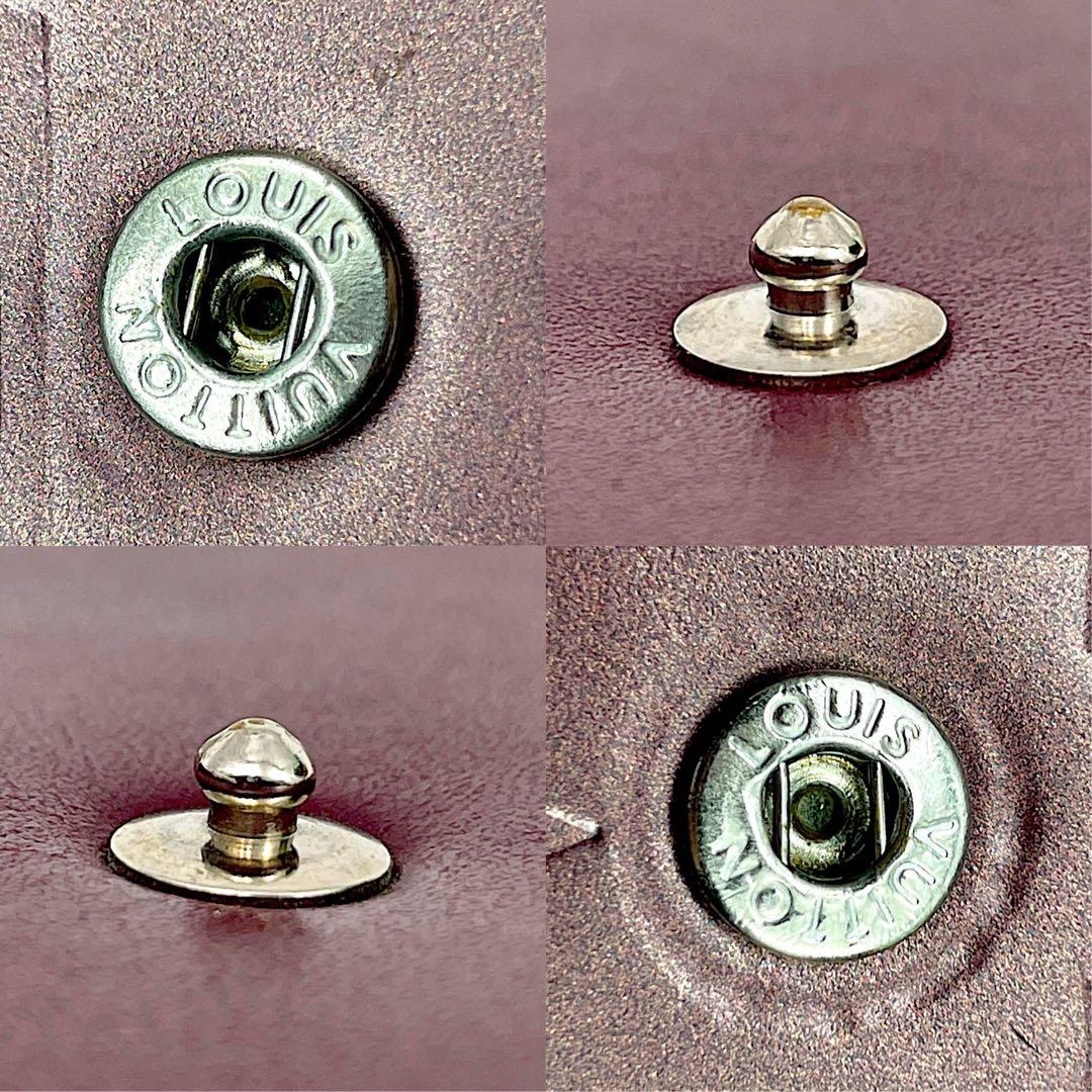 【美品】ルイヴィトン モノグラムマット ワインレッド 三つ折り財布　M65116