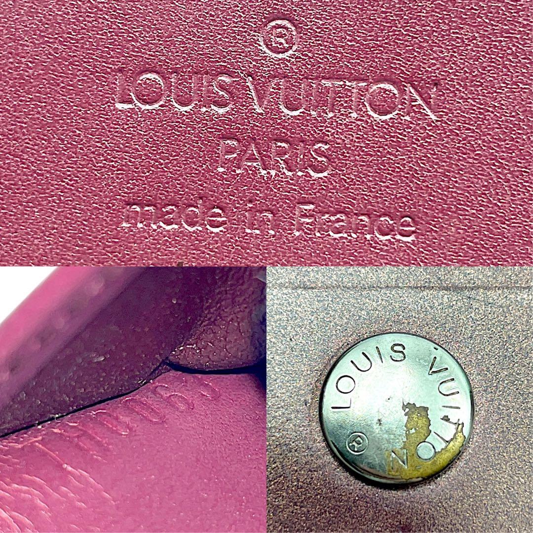 【美品】ルイヴィトン モノグラムマット ワインレッド 三つ折り財布　M65116