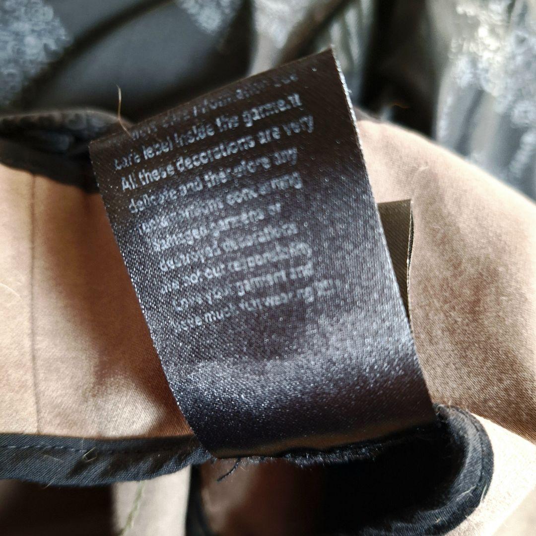 フィリッププレイン 裏地マルチカラ ーラビットファー付 スカル刺繍 ハーフコート