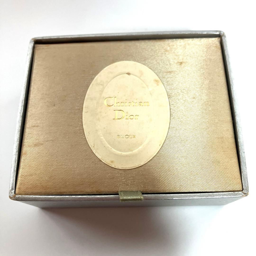 【美品】クリスチャンディオール パール ラインストーン ブローチ