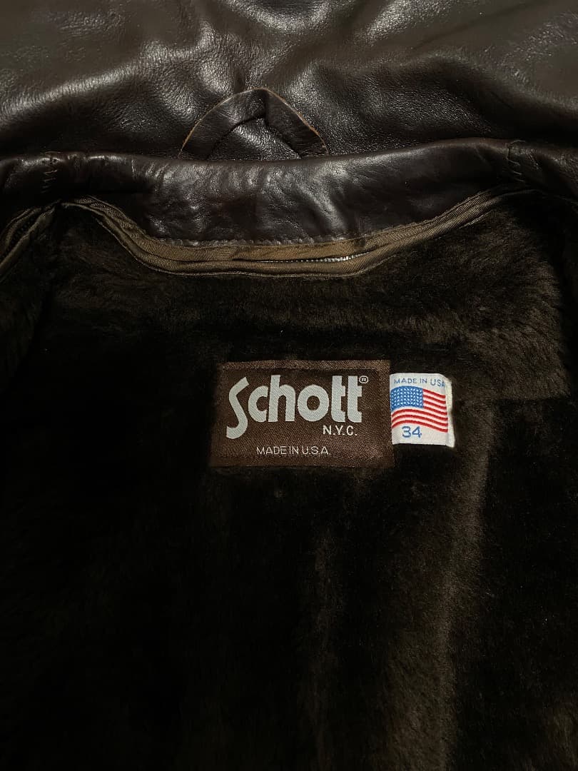 IcemanHショットトラッカージャケット 642VS 赤茶 本革 34