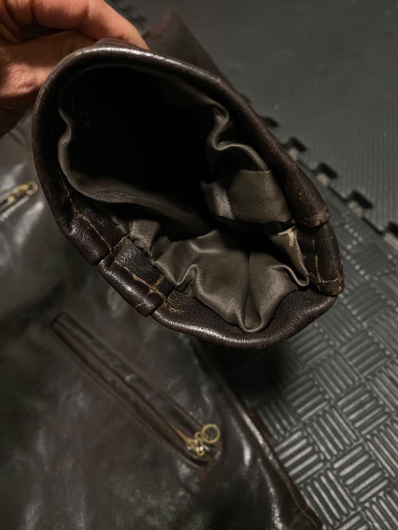 IcemanHショットトラッカージャケット 642VS 赤茶 本革 34