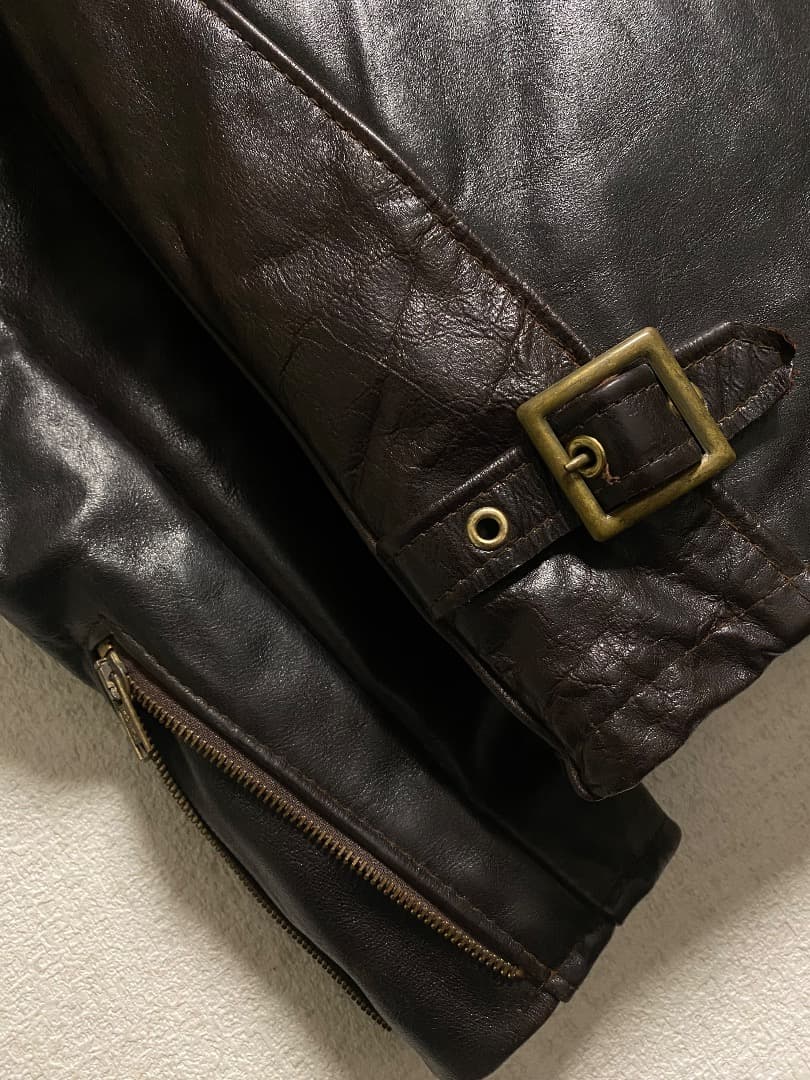 IcemanHショットトラッカージャケット 642VS 赤茶 本革 34