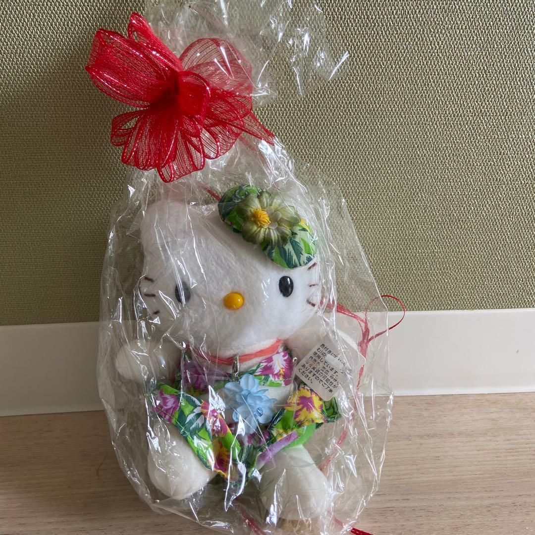 サンリオ　ハワイアンハローキティ ハイビスカス　ぬいぐるみ　平成レトロ　レア