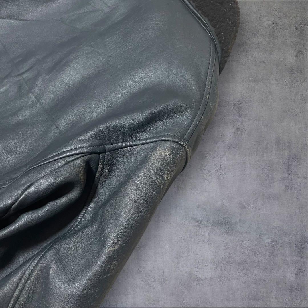 フランス空軍 pilot Leather Jacket ECLAIR zip