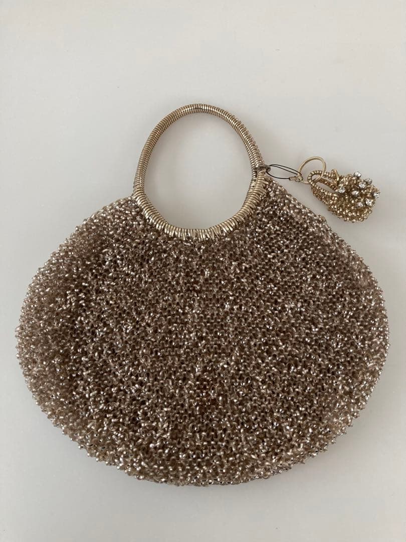 【美品】アンテプリマゴールド ビーズ ワイヤーバック★チャーム付き