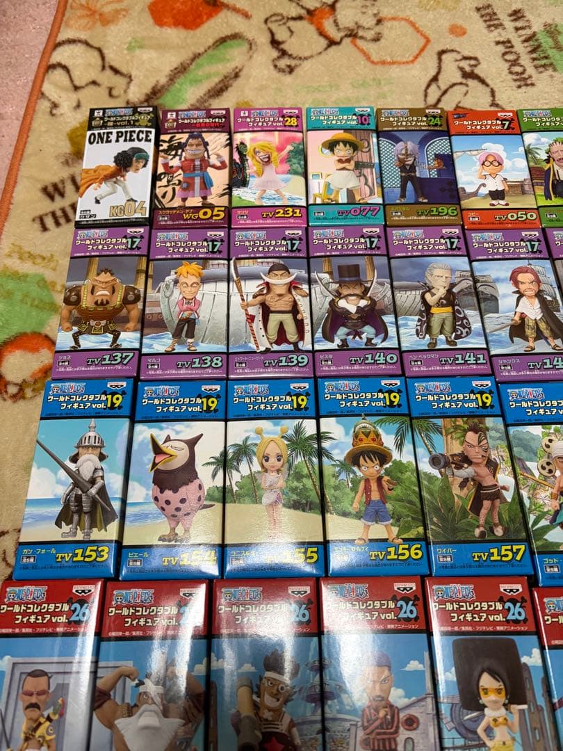 未開封 ワンピース ワーコレ 白ひげ,ビスタ,シャンクス,べックマン 他71体