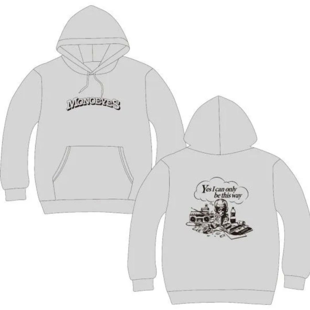 【新品】MONOEYES グッズ M フーディー プルオーバー パーカー グレー