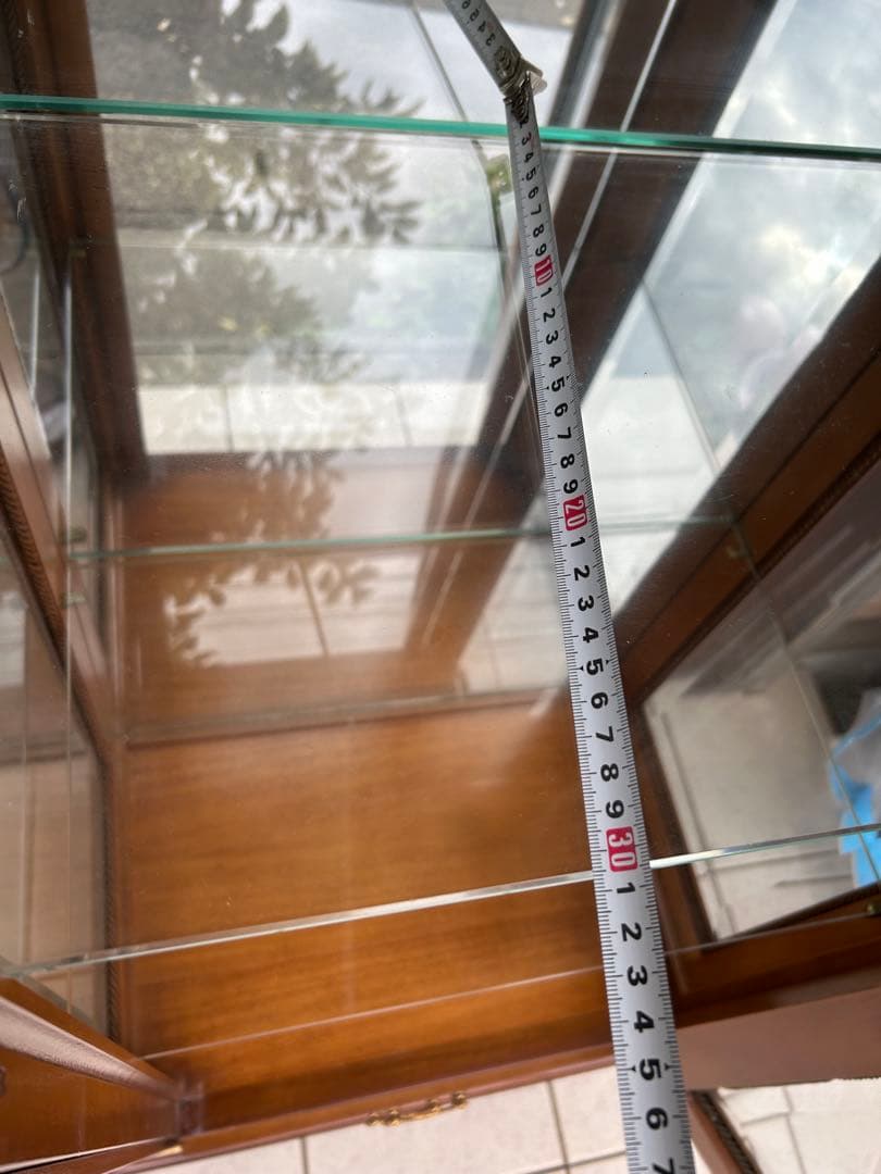 アンティーク　ヴィンテージ　ガラスキャビネット　ディスプレイ　食器棚