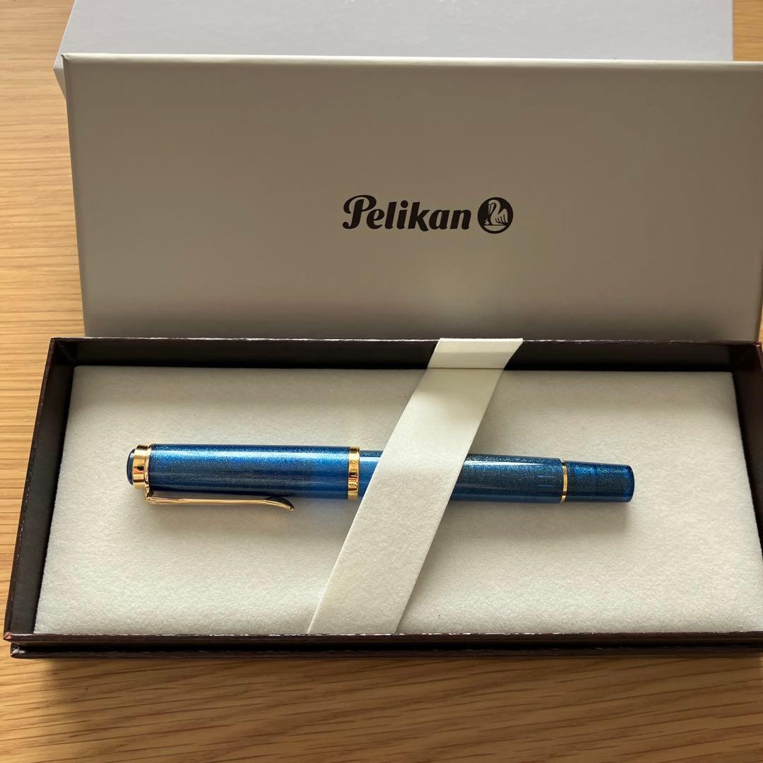 ペリカン 万年筆 クラシック M200 ゴールデンラピス Ｂ（太字）