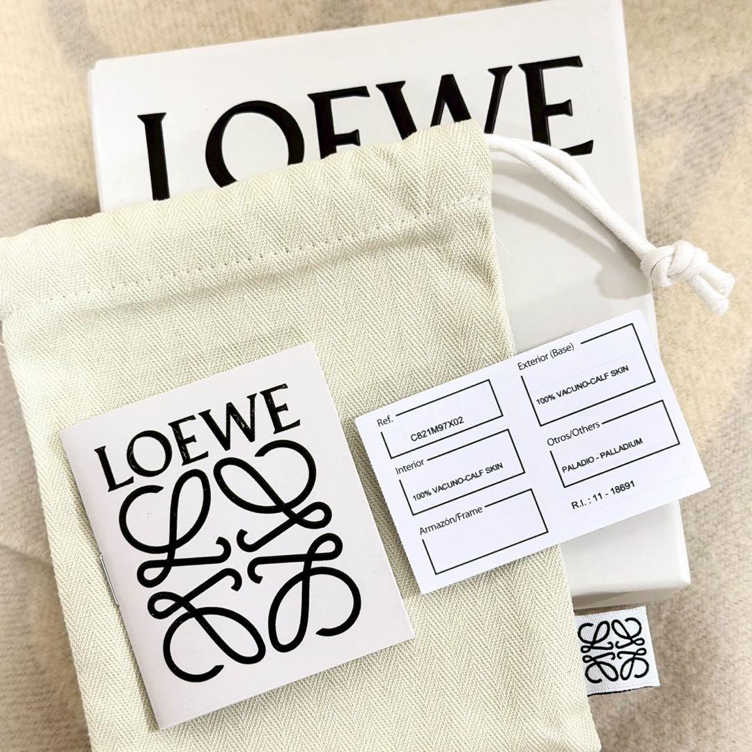 さねみんロエベ ソフトグレインカーフ コンパクト ジップ ウォレット 二つ