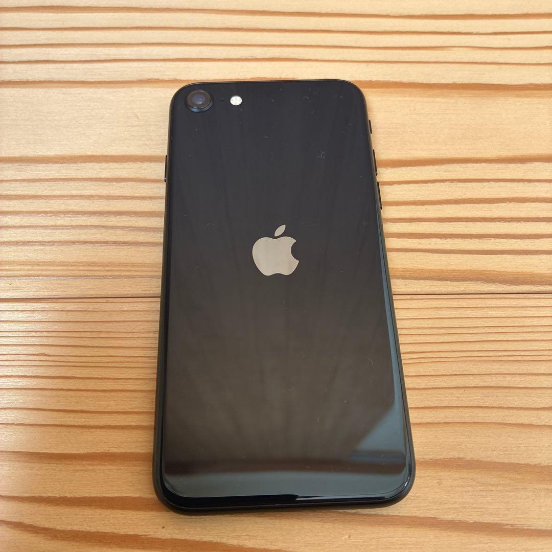 【美品】純正バッテリー iPhone SE3 ブラック128 GB 本体