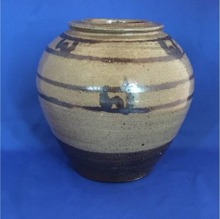 濱田晋作 鐵絵 花瓶