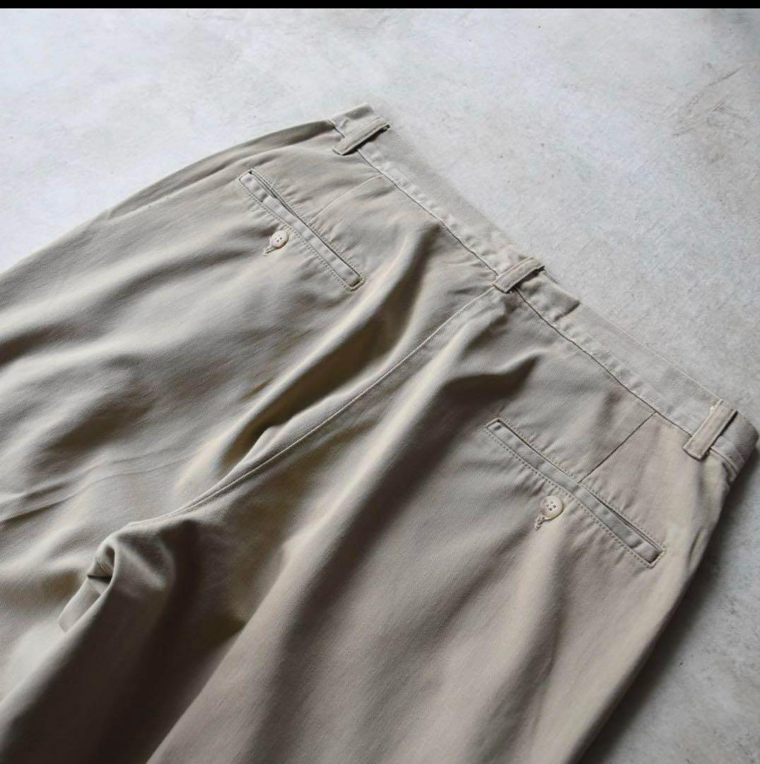 90s ラルフローレン ポロチノ タックチノ USA製 TALONジップ W32