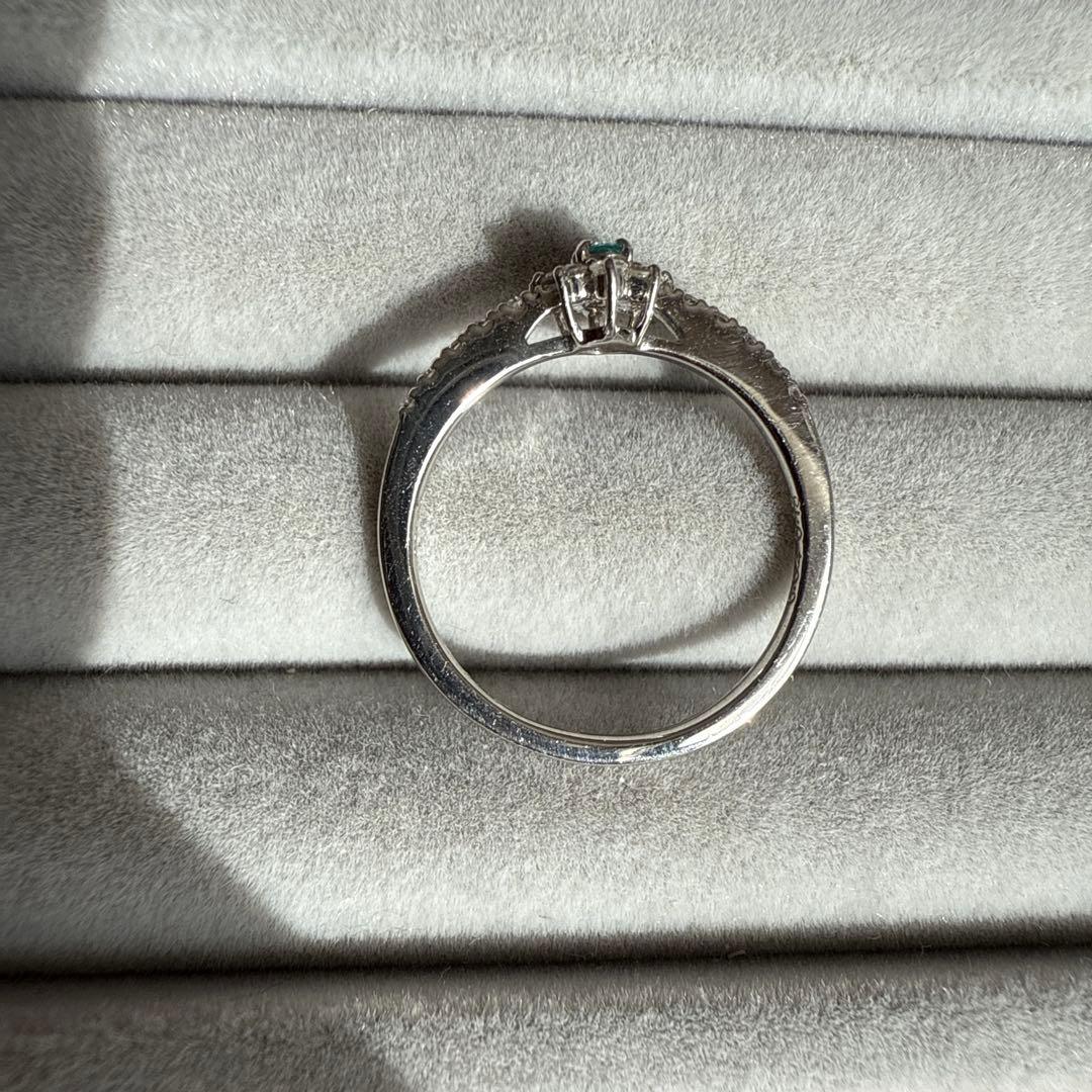 ブラジル産　非加熱パライバトルマリン　プラチナリング 11号　鑑別所付き