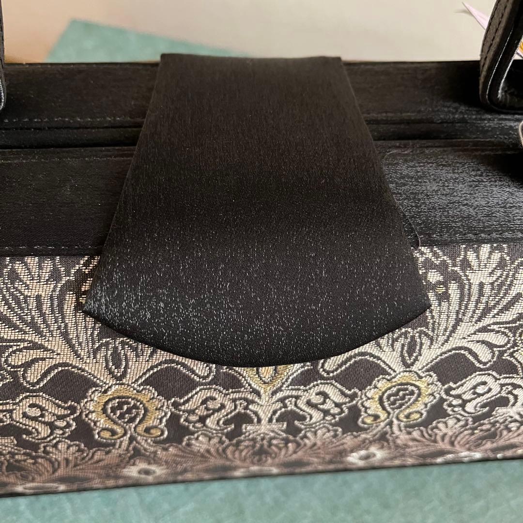 【新品未使用】西陣織 おしゃれ草履＆バッグセット Mサイズ シックモダン