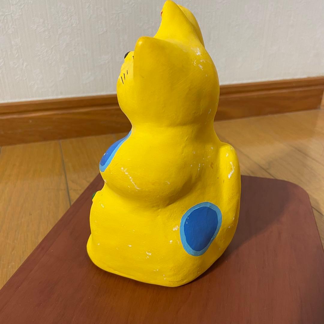 【希少品/サイン入り】工房輪葉葉 わはは 　招き猫 黄色 大