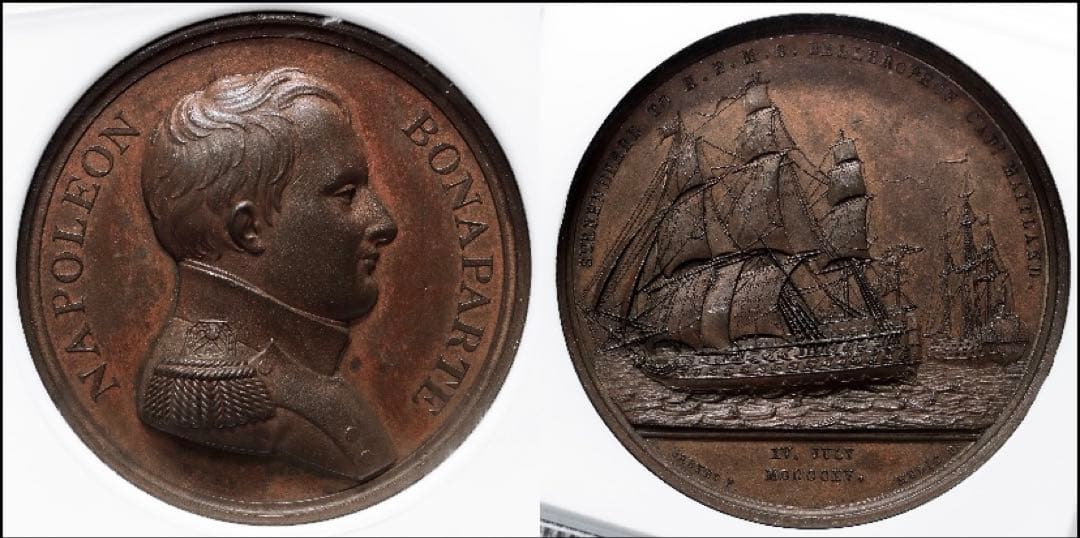 海外オークション結果10万超❗️ナポレオン1世 降伏　生涯最終章　メダル
