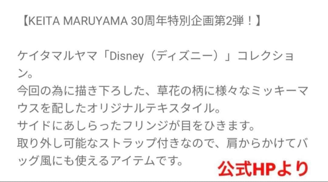 【未使用】ケイタマルヤマ Disney Collection Print 巾着