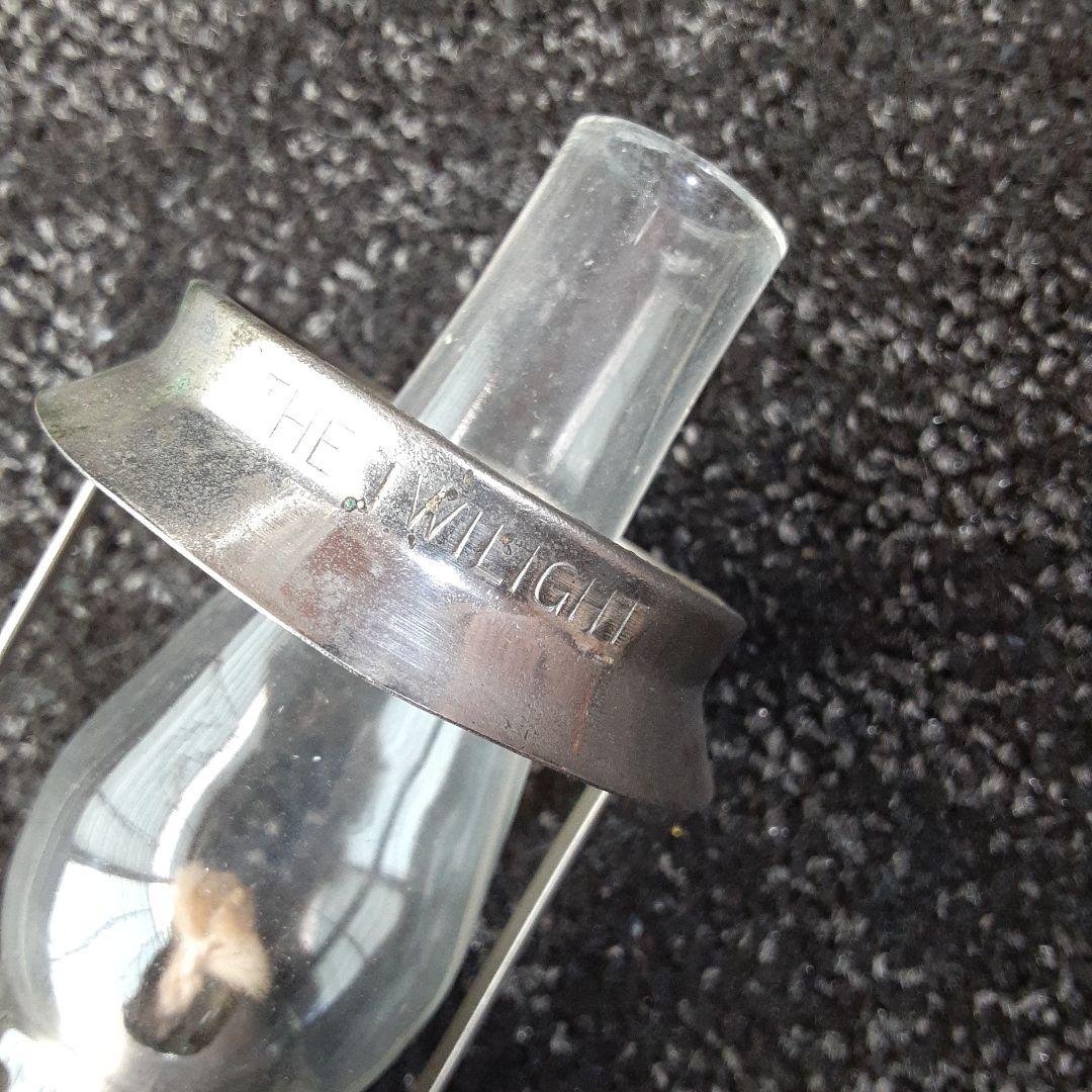 米国ガラスアンティークTwilightオイルランプ /壁掛照明骨董博物ライト