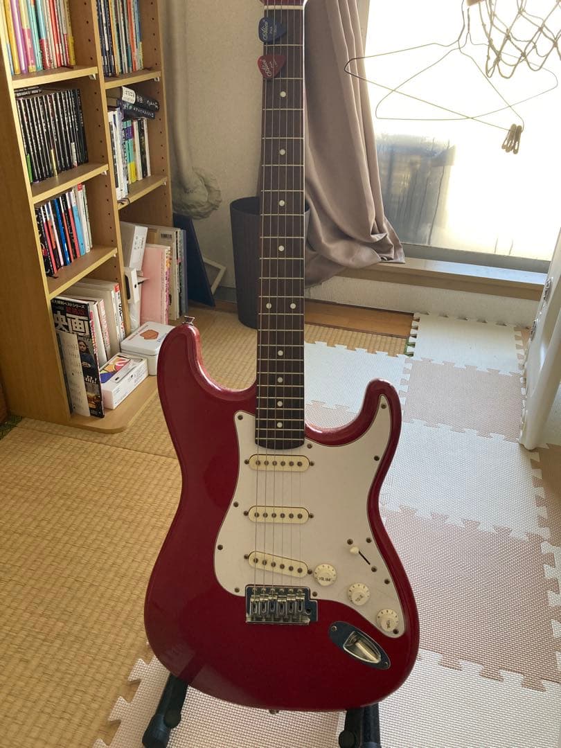 Photogenic エレキギター 赤　チューナー・ピック・ギタースタンド付き