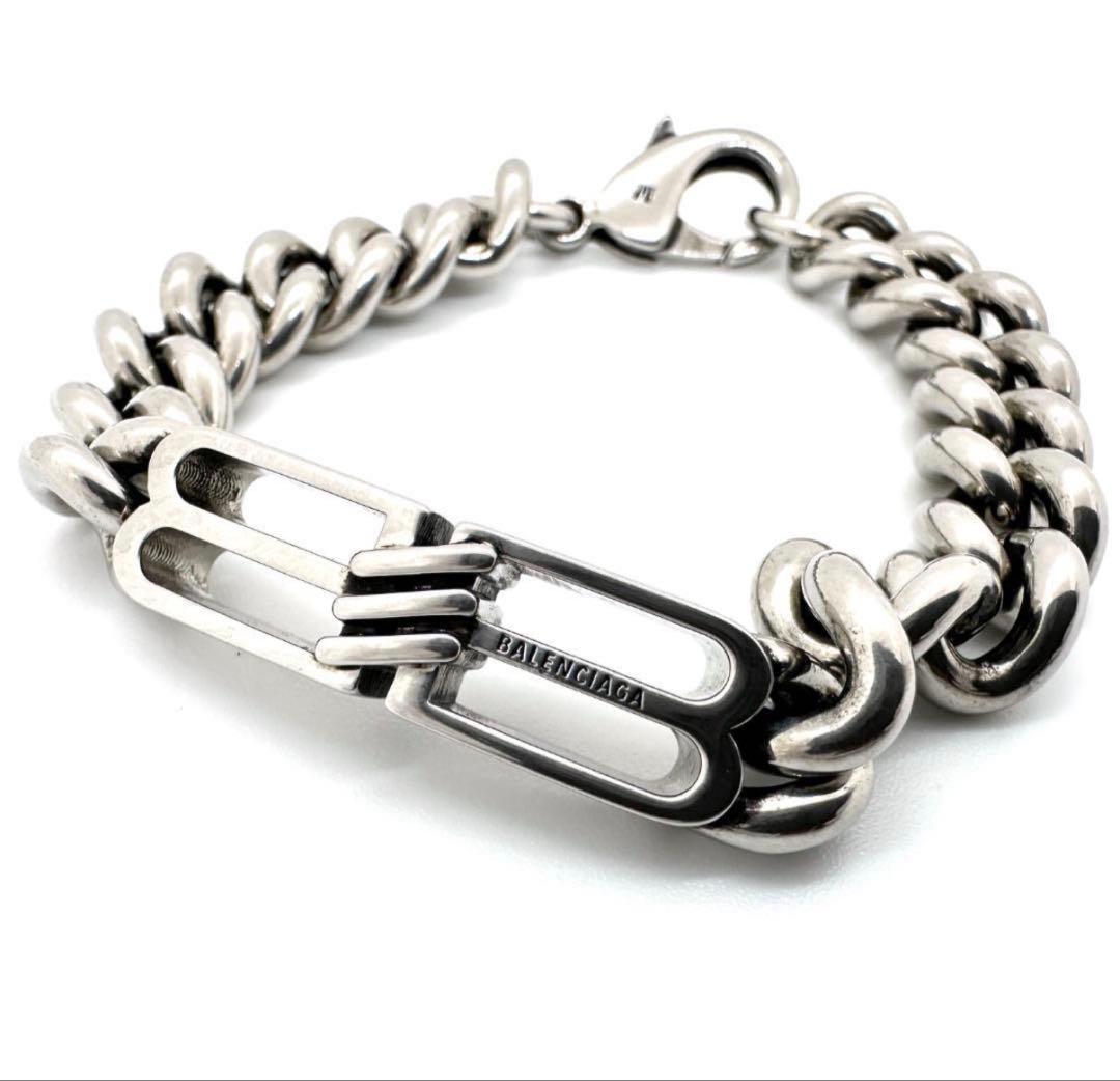 M3926 BALENCIAGA バレンシアガ BBロゴ チェーンブレスレット