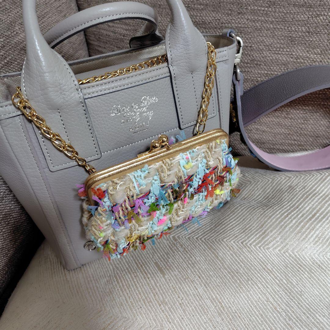 気まぐれ出品☘️ADMJがま口　高級リントンツイード