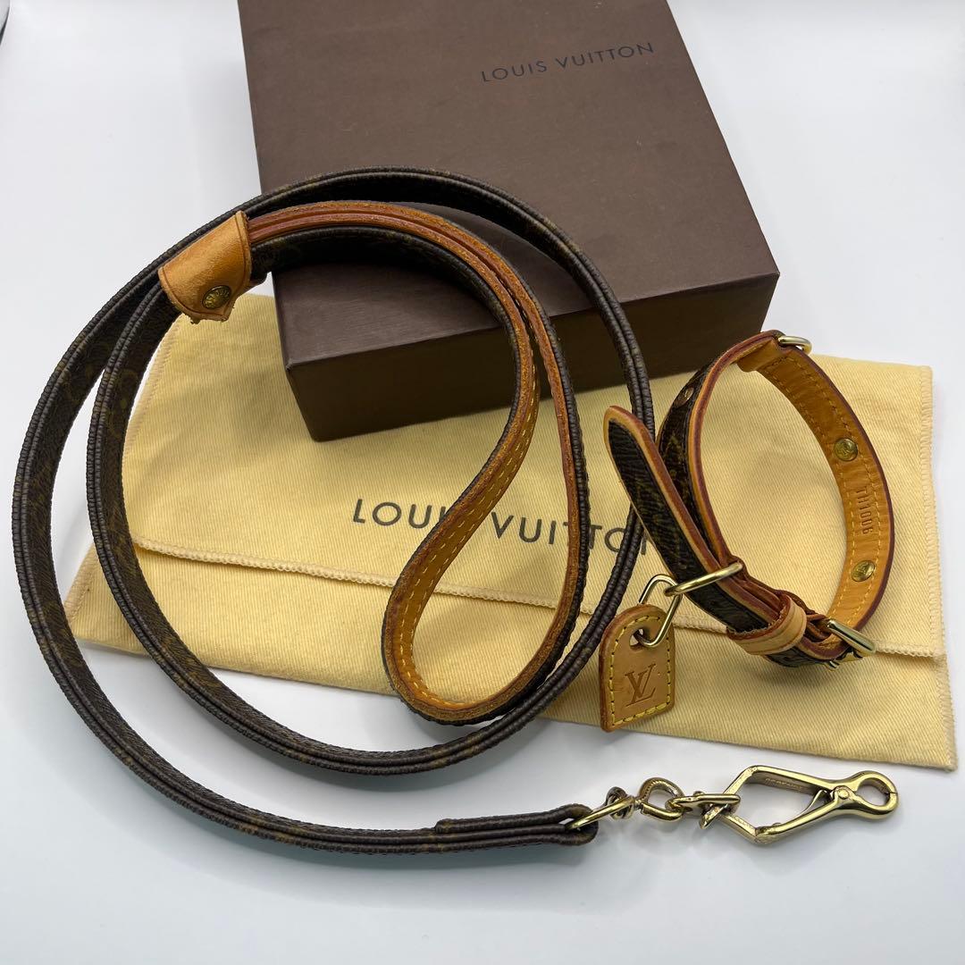 LOUIS VUITTON リード　首輪　セット　ルイヴィトン 中古　モノグラム