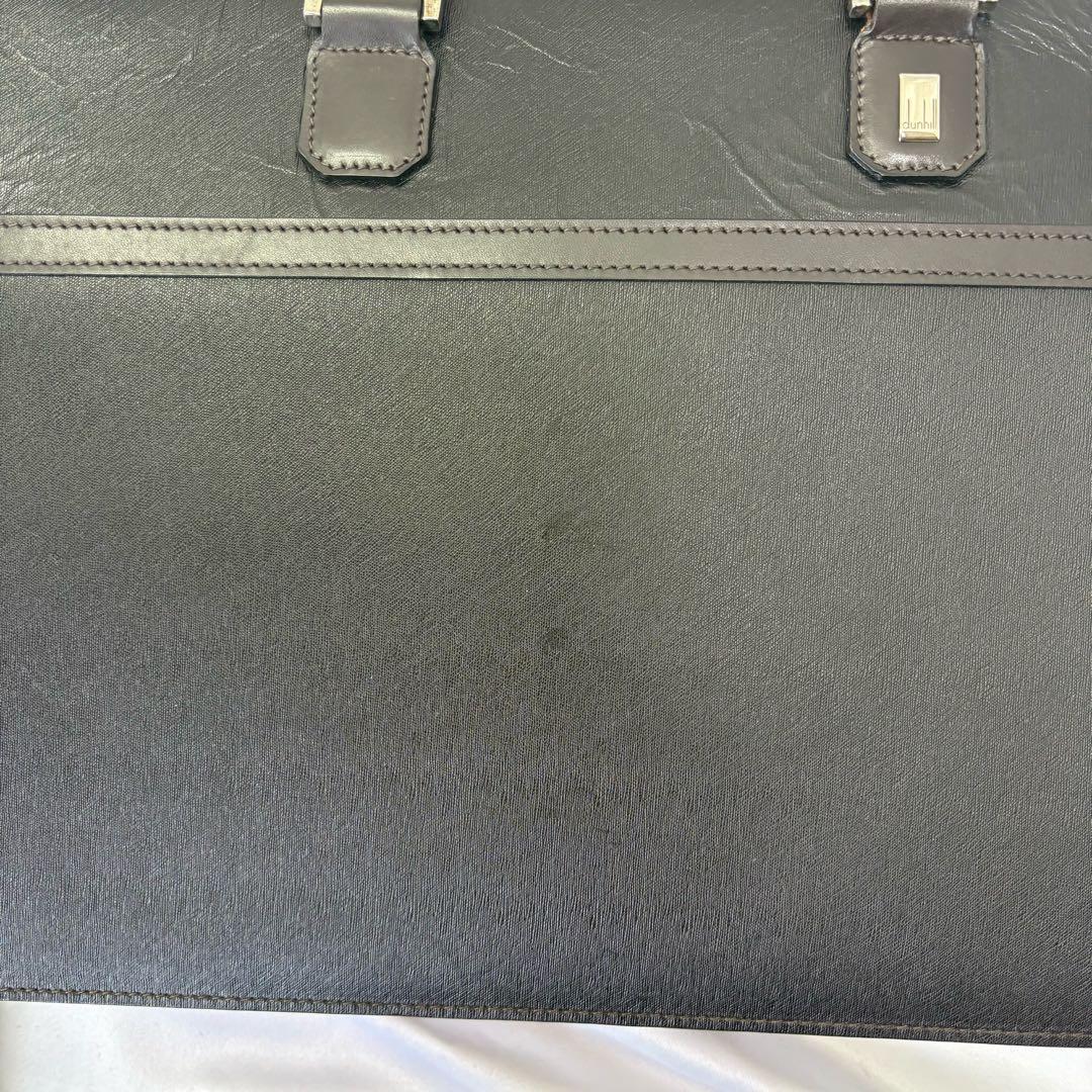 Dunhill ダンヒル ダークブラウン ビジネスバッグ　ショルダーベルト付き