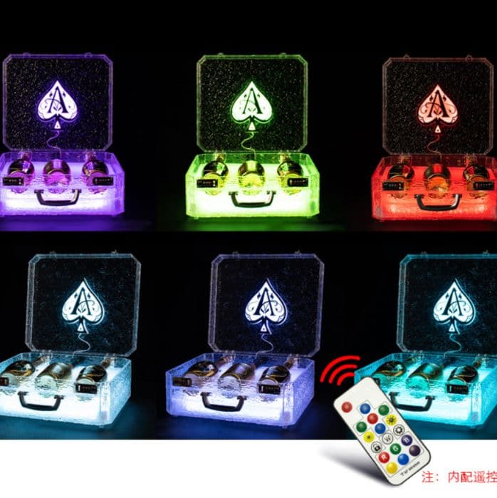ボトルケース　LED　アルマンド アタッシュケース ディスプレイ シャンパン