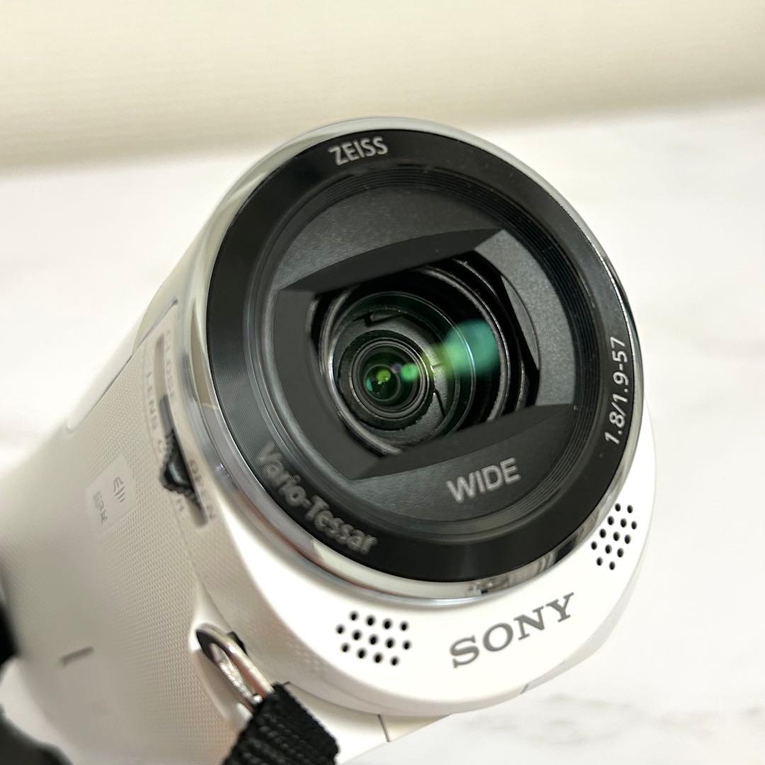 【ほぼ未使用】 SONY HDR-CX470 ビデオカメラ 本体 ホワイト