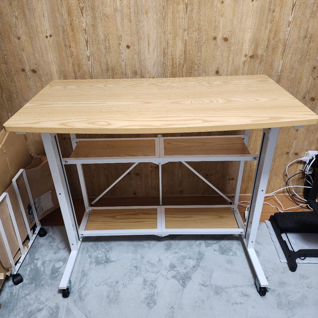 E-WIN スタンディングデスク 木目 幅91.5cm×奥行51㎝