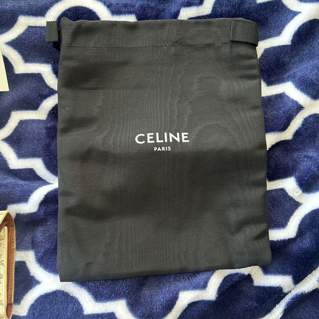 [最終価格]美品CELINE トリオンフ　三つ折り財布 アイボリー/ゴールド
