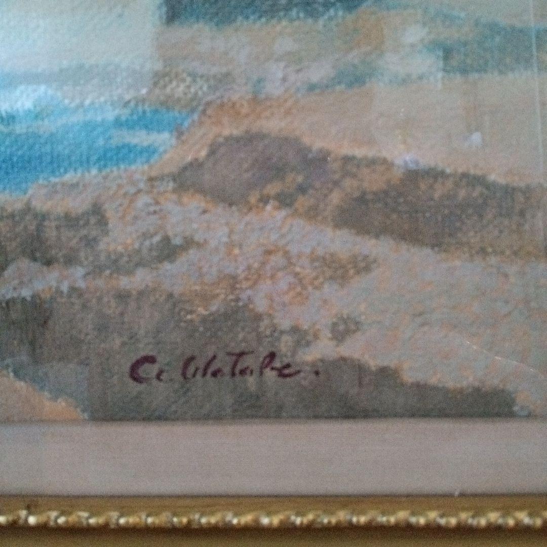 トレド風景　作者署名あり　油絵１０号