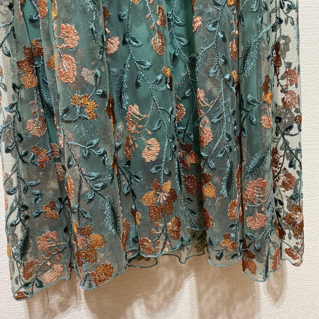 Kastane オケージョンドレス グリーン　サイズ0 結婚式　パーティー