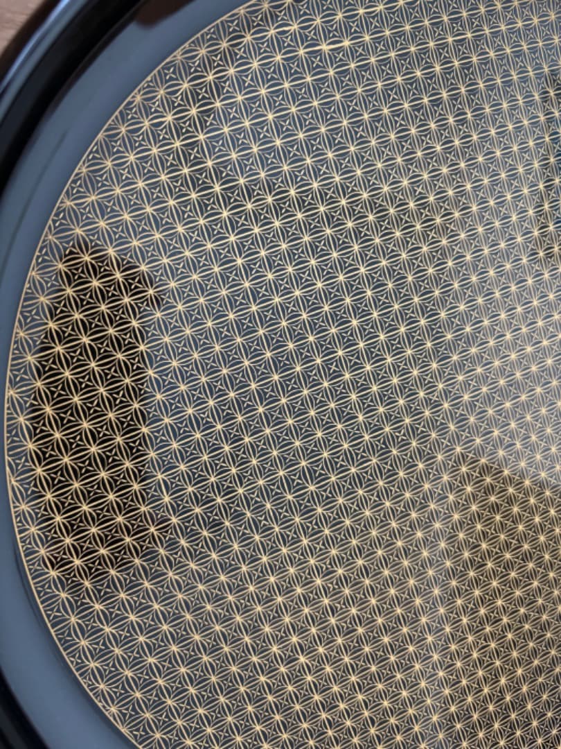 ＜値下げ＞輪島塗 沈金作家 前郁男 茶盆