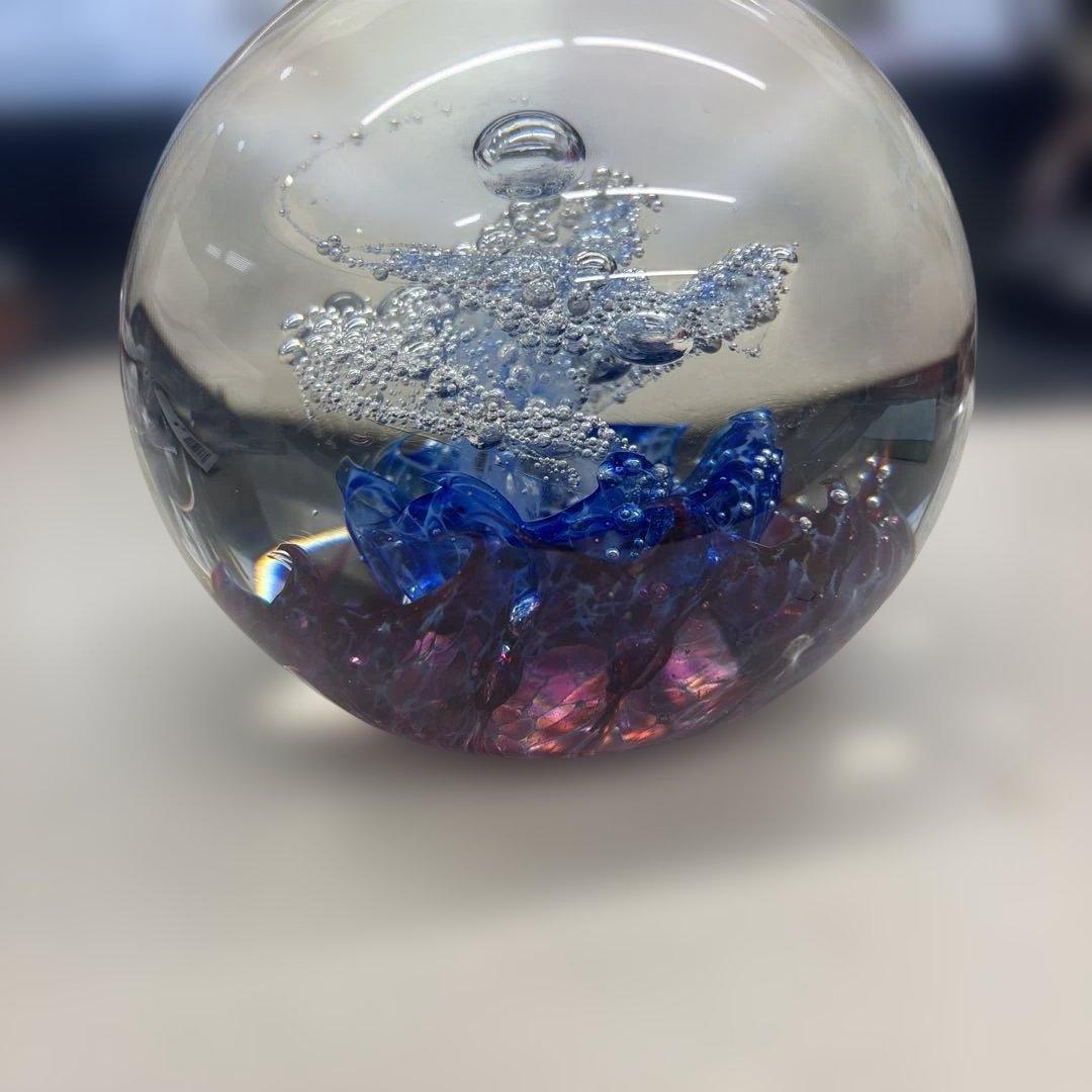 N10288 セルカーク ガラス アイスミスト ペーパーウェイト