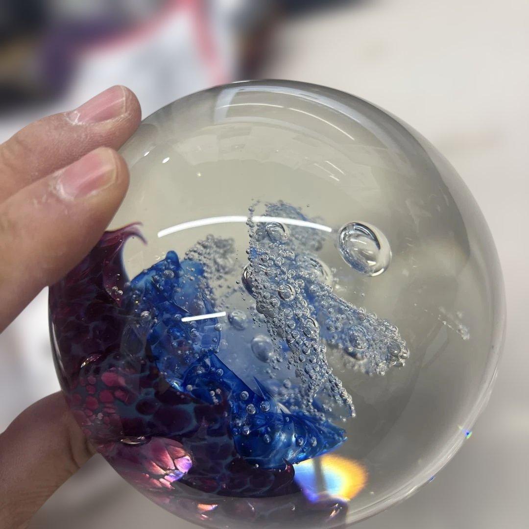 N10288 セルカーク ガラス アイスミスト ペーパーウェイト