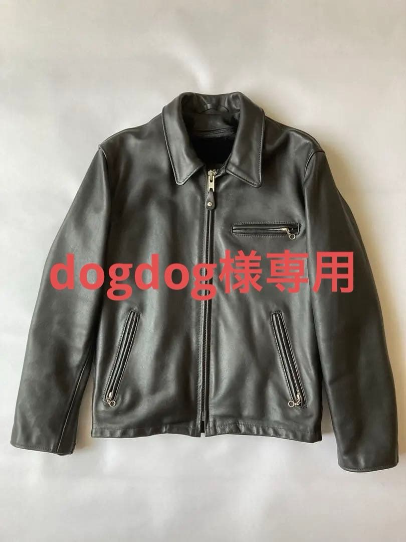 dogdog Schott 643 38 美品シングルライダースジャケット