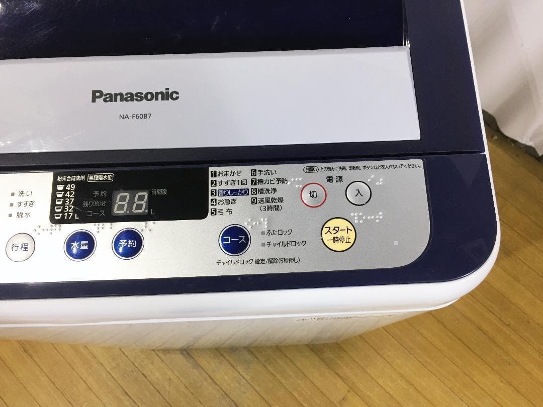 送料無料★◆中古★Panasonic　6㎏　洗濯機　NA-F60B7
