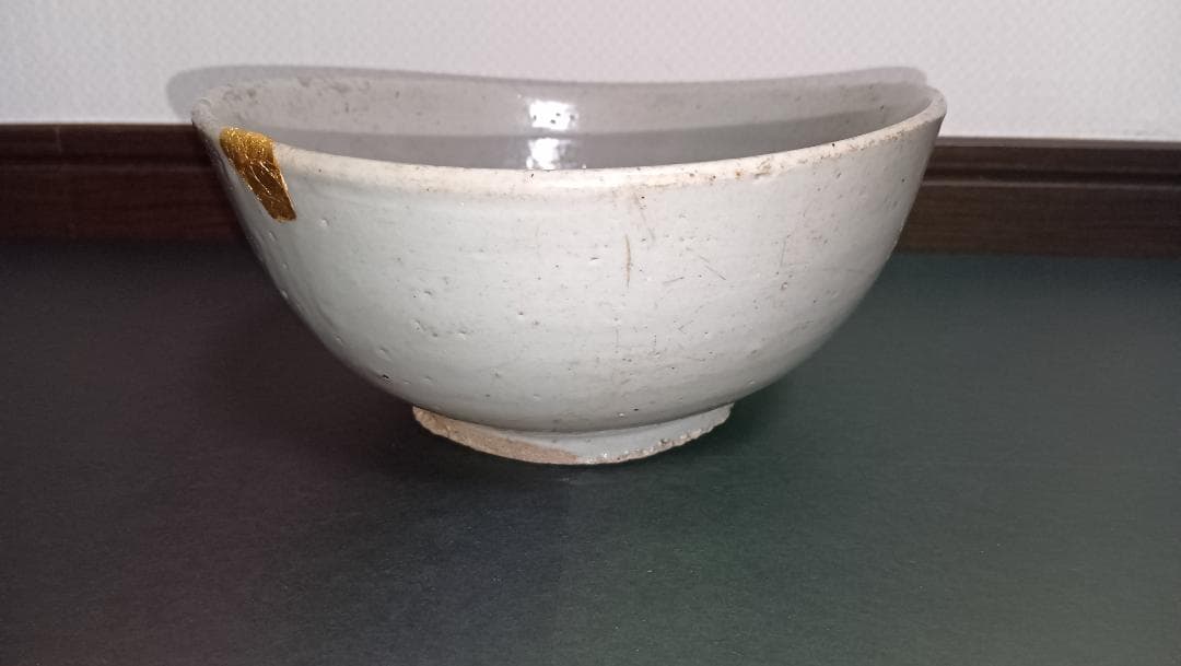 李朝 高麗白磁 鉢 金継ぎ修復品 韓国古陶磁 骨董