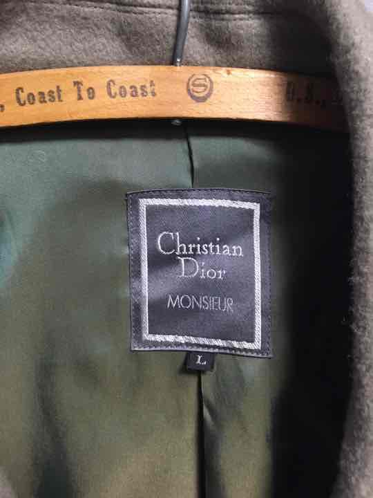 9*様 美品 dior メルトン モーターサイクルジャケット L カーキ