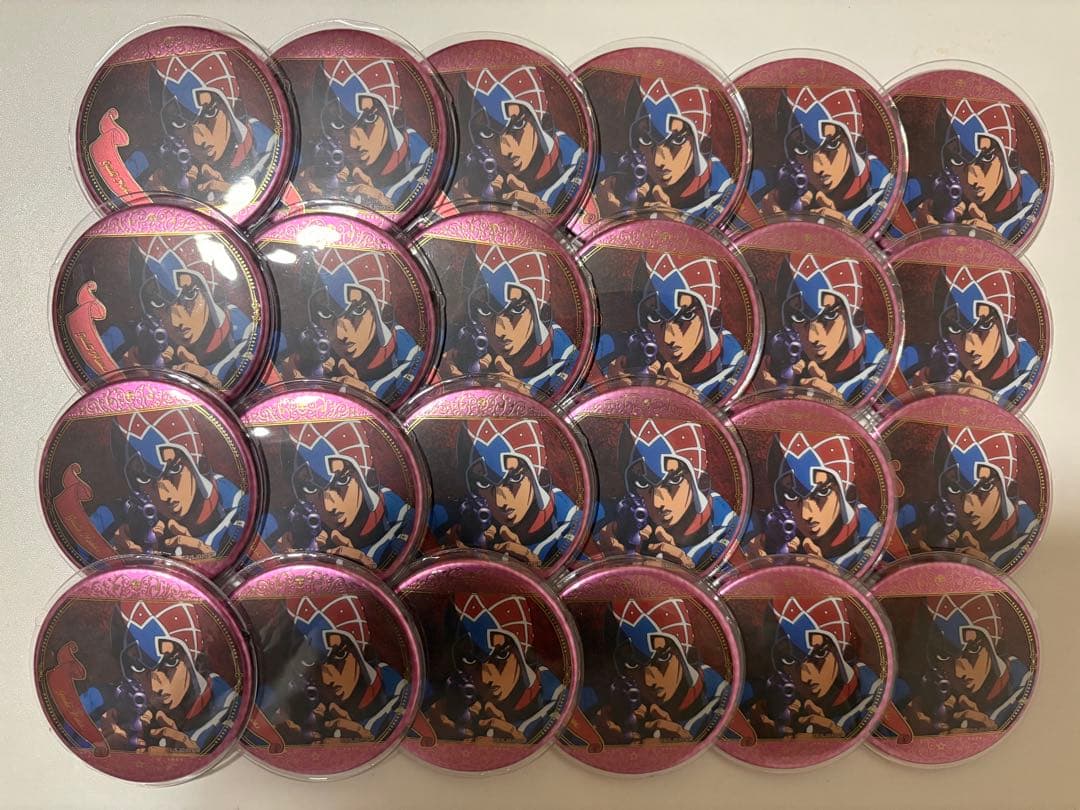 ジョジョの奇妙な冒険　アニメ10周年記念展　75mm 缶バッジ　ミスタ　24点