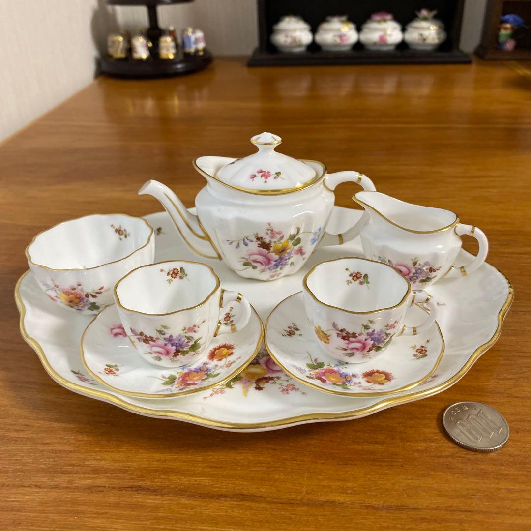 ロイヤルクラウンダービー ダービー ポジー　ミニチュア　ティーセット