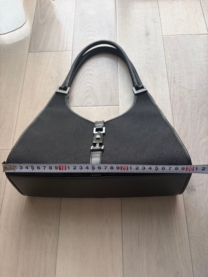GUCCI グッチ　ショルダーバッグ　ジャッキー　ブラック　GG柄