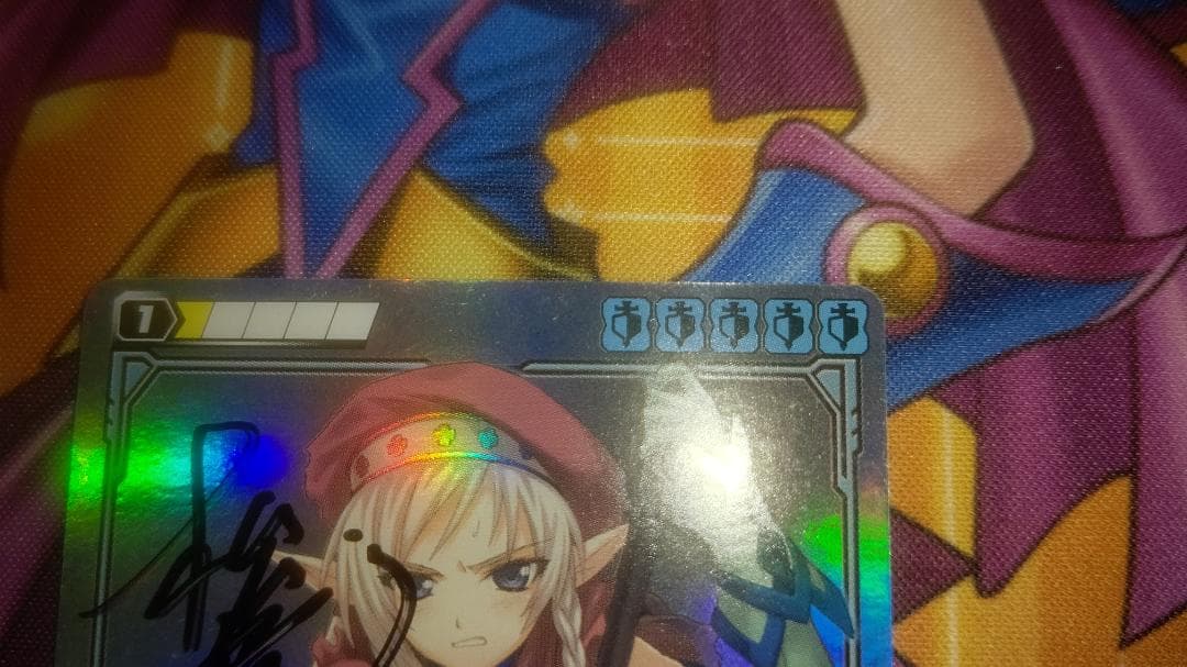 【匿名】クイーンズブレイド・ザ・デュエル 松竜先生直筆サイン入り アレイン 底力